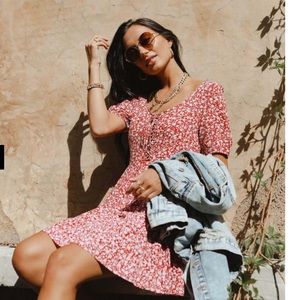 Bohme Minnie Dress in Red